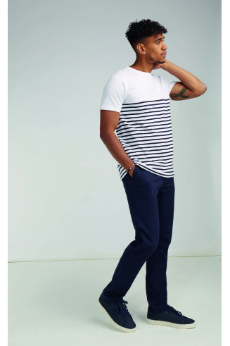 Stripes T-shirt  - Navy-White