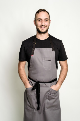 CLASSIC APRON - GREY & BLACK