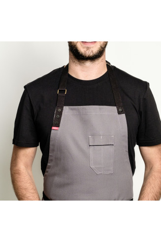 CLASSIC APRON - GREY & BLACK