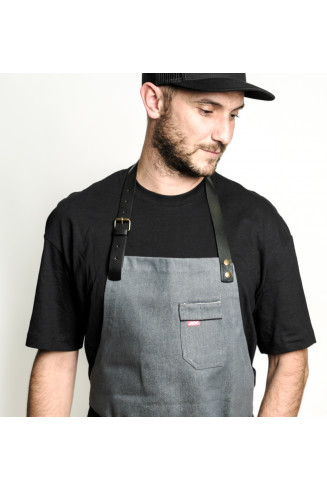 Grey Denim Apron ROOTS