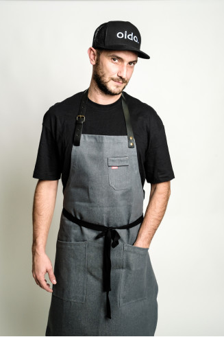 Grey Denim Apron ROOTS