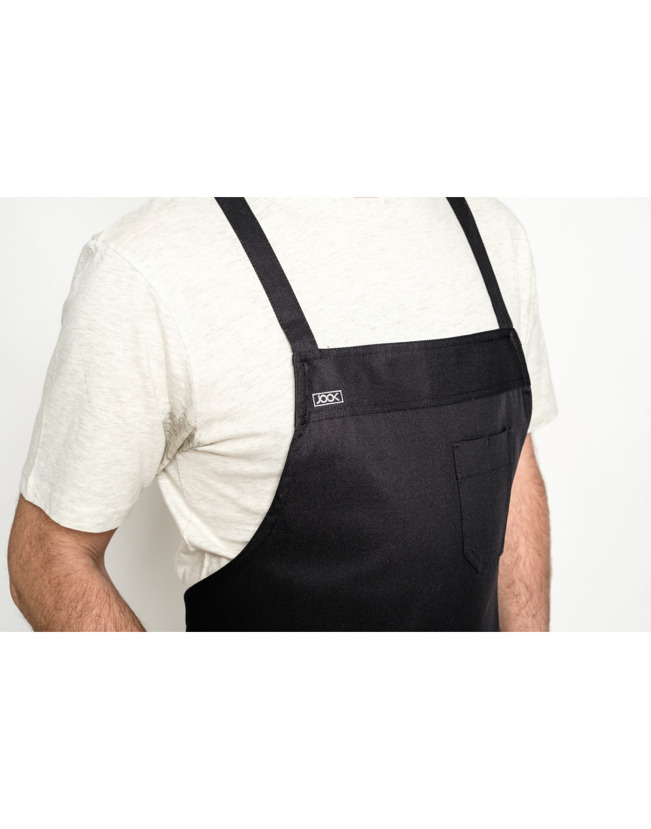 Tabliers De Travail En Toile Pour Homme Et Femme, Tablier De Chef Réglable Avec 3 Poches, Tablier De Serveur, Tablier De Cuisine, De Pâtisserie, De Peinture, Noir/blanc
