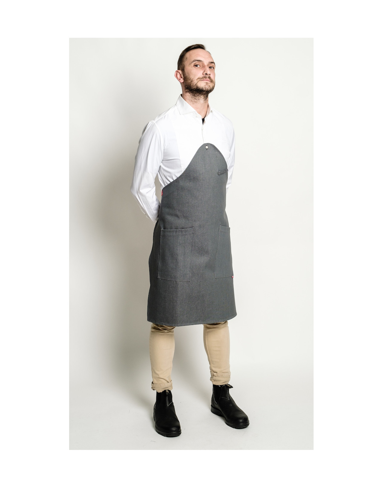 Denim chef apron store