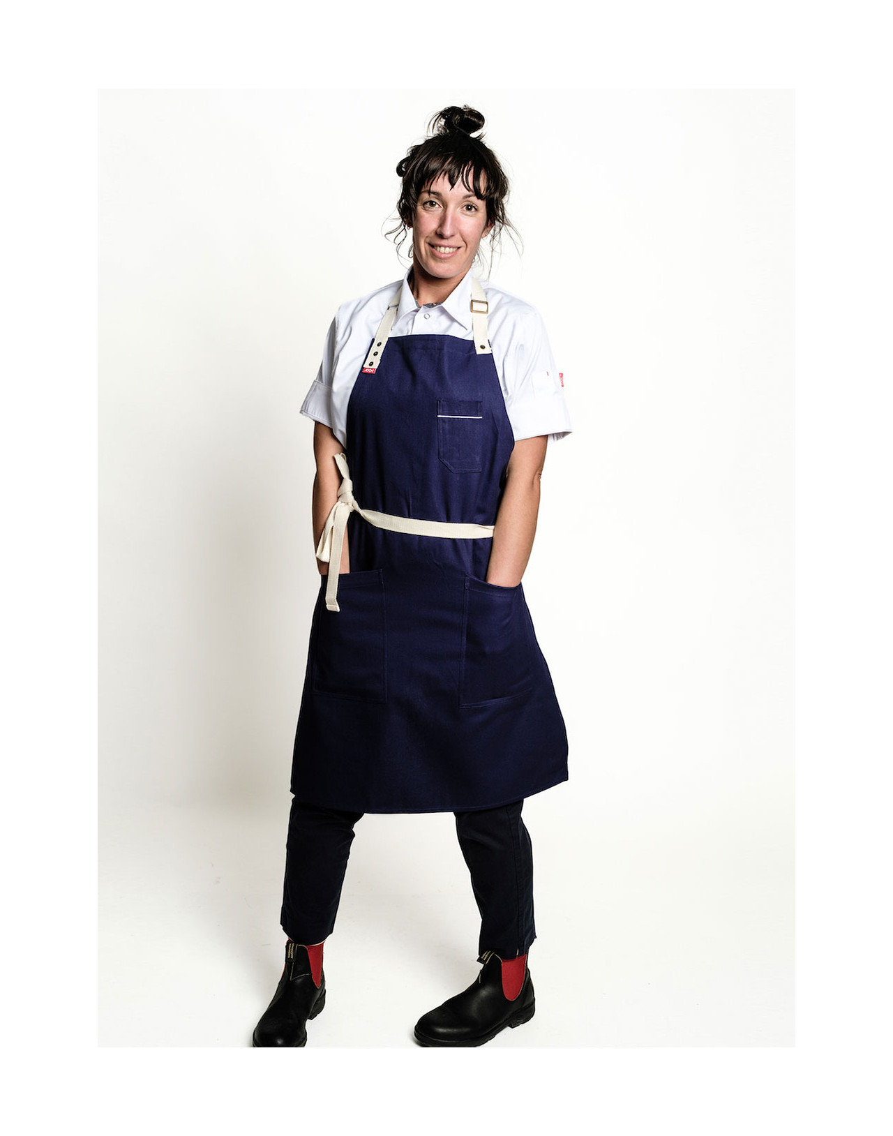 Tablier cuisine bleu marine haut de gamme