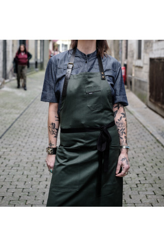 FOREST APRON /  COTTON-LEATHER