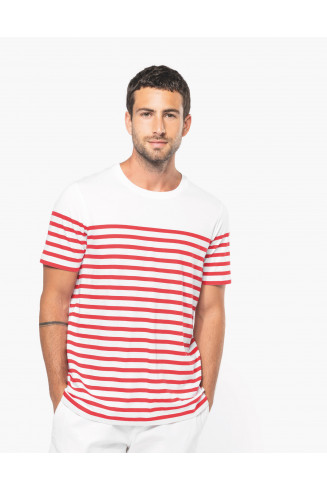 Camiseta de rayas rojas