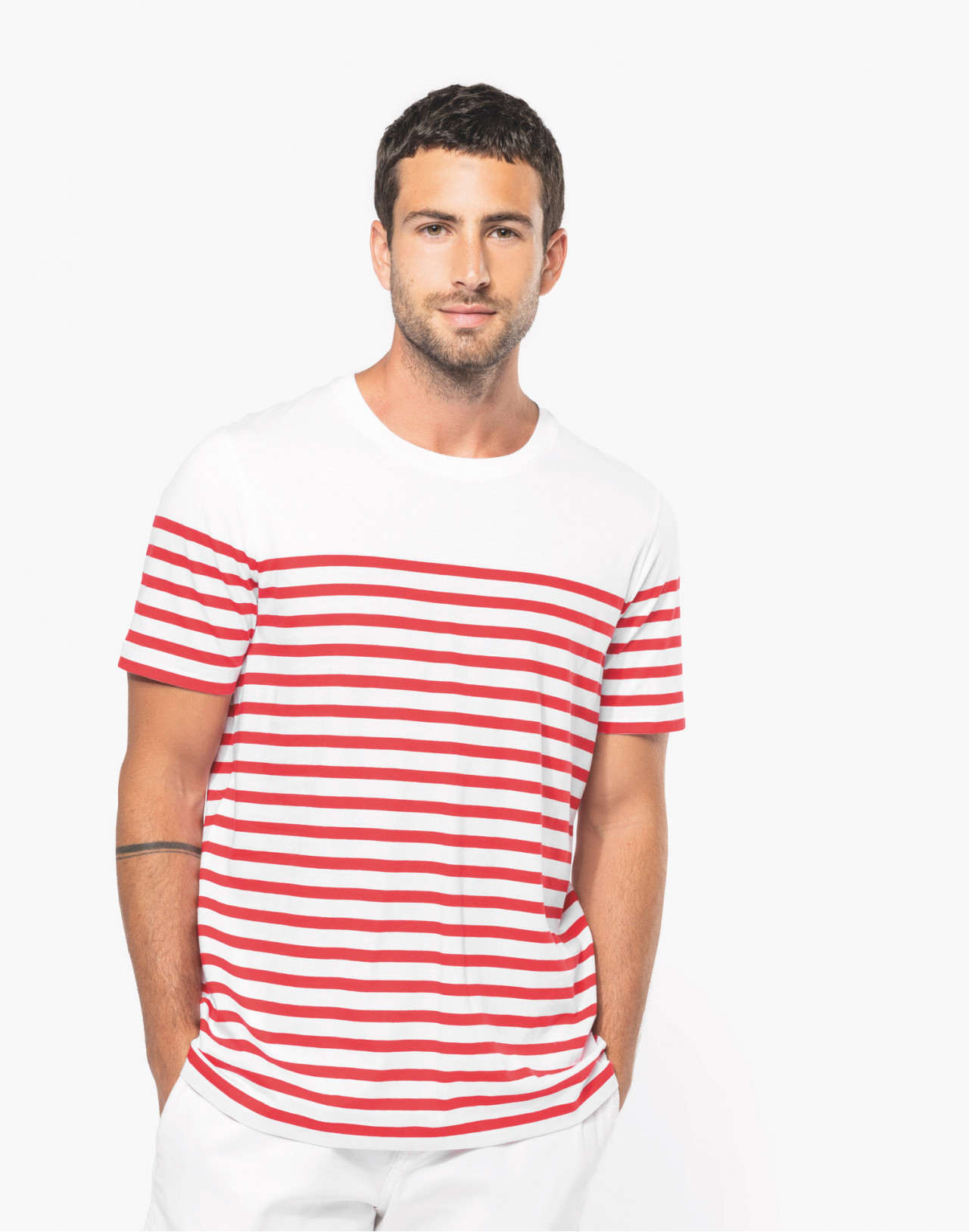 Marinière rouge - T-shirt rayé rouge et blanc