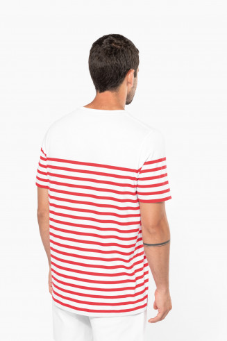 Camiseta de rayas rojas