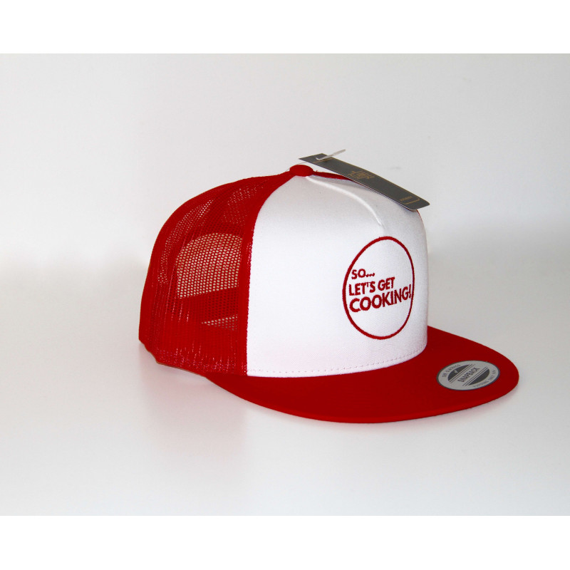 RED & WHITE CAP -SO LET'S GET COOKING