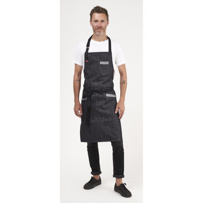 Blue denim apron for chef